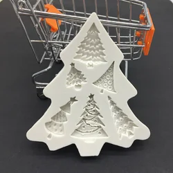 Christmas Tree Silicone Sugarcraft Mold Set Fondant Cake Decorating Tools