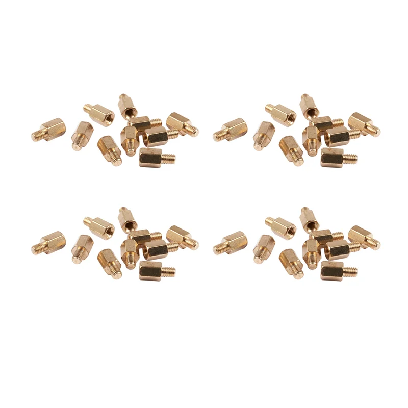 

A58Z 40 Pcs PC PCB Motherboard Brass Standoff Hexagonal Spacer M3 6+4Mm