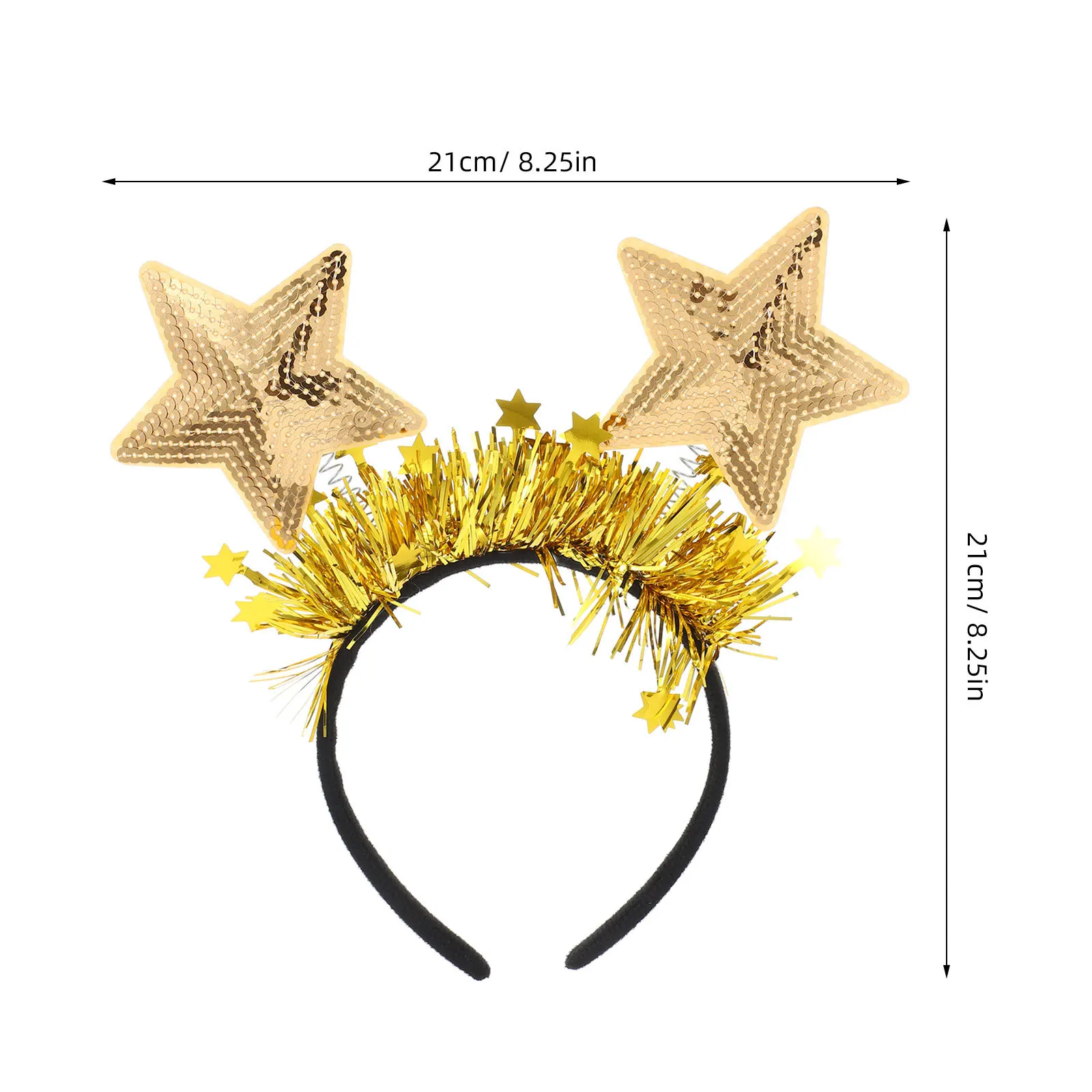 Party Headbands for Women Girls Sequin Star Headband Sparkling Design Exquisite Photo Props Easy to Wear Festive Accessories