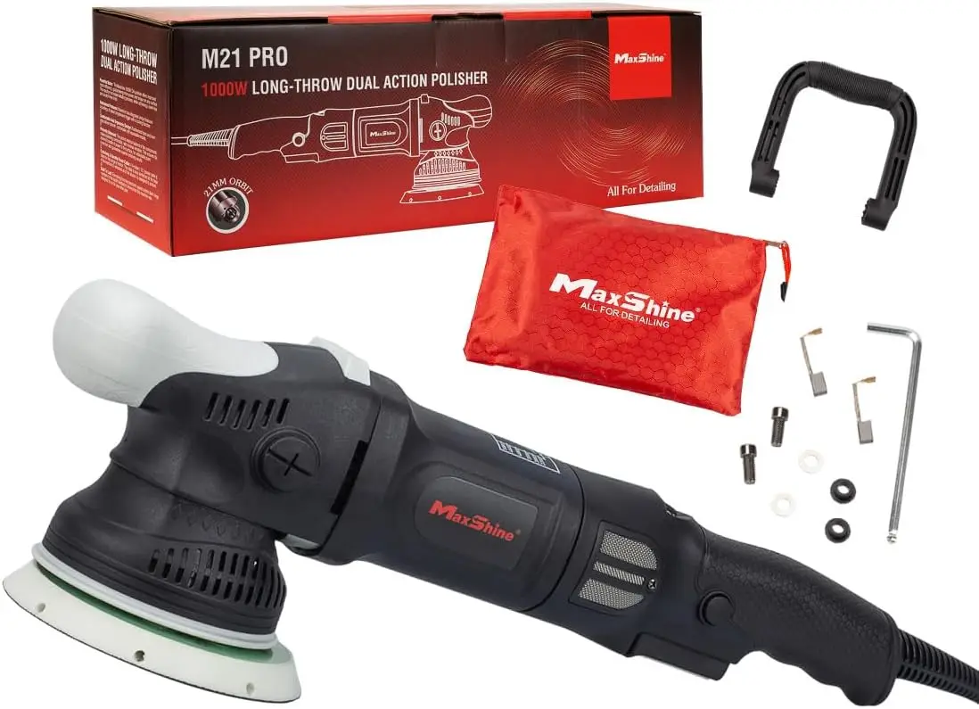 

21mm Throw, 6" Plate M21 Pro Dual Action Polisher - 6-Speed, 5/16\u201d-24 Thread - Auto Detailing Tool for Buffing, Paint Prote