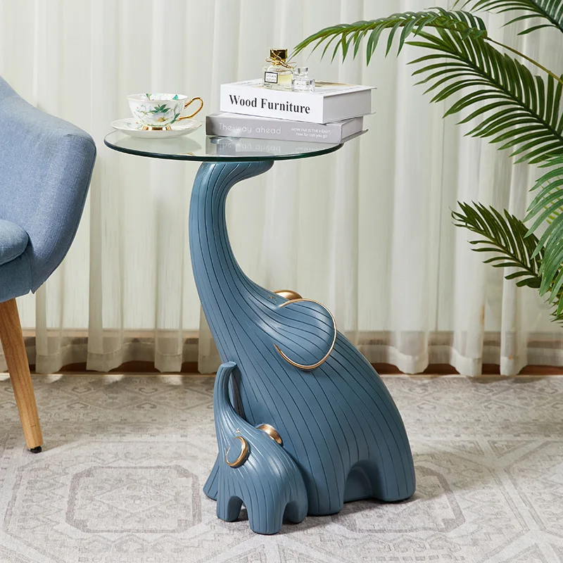 Factory direct sales modern simple mother and child elephant ornaments living room office soft decoration coffee table floor