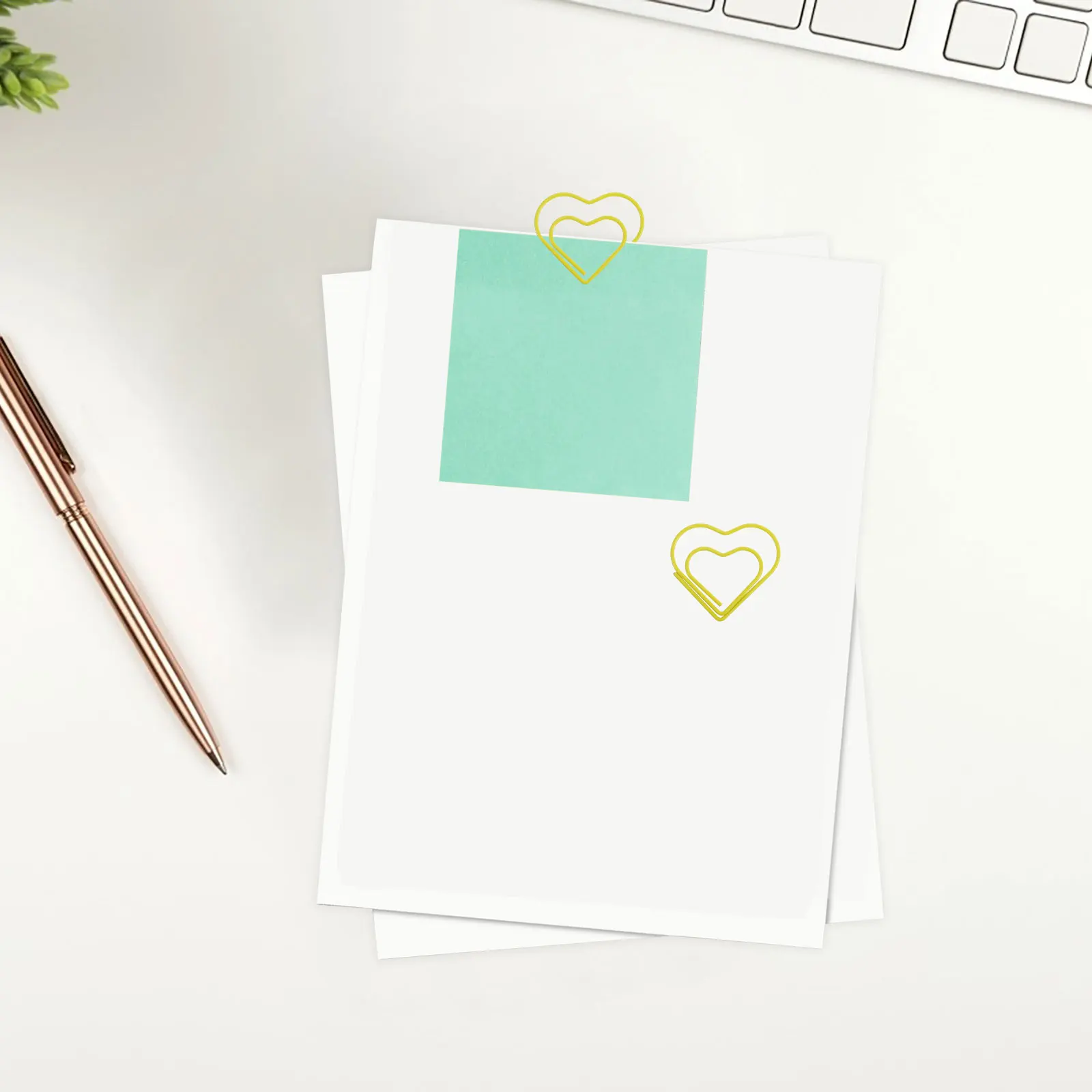 100pcs Heart Fun Paper Clips Note Holder Bookmark Love Paper Clips Office Supplies Desk Accessories