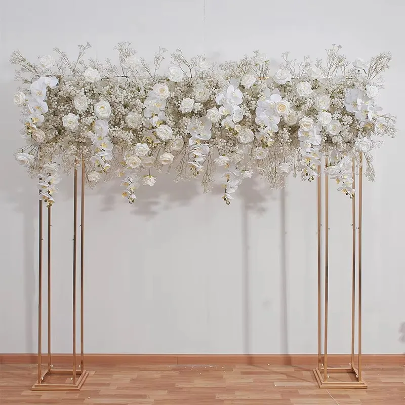 

Handmade Realistic Simulation Row Flowers Big Flower Arch for Wedding Valentine's Day Graduation Cherry Background Wall