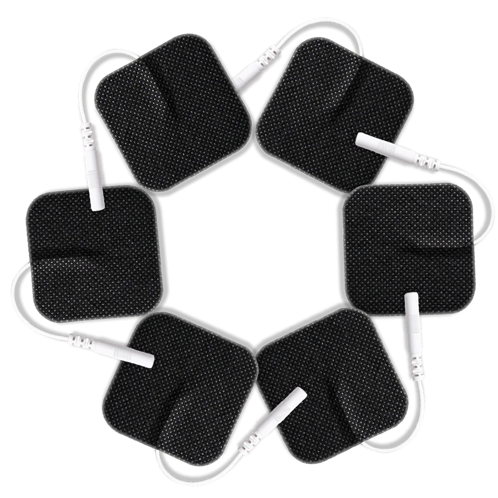 10/20Pcs Electrode Pads Gel Black 5x5cm Electrodes Parch Replacement for Tens Acupuncture Digital Massager EMS Electrostimulator