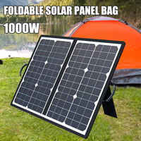 Solar Panel Kit Complete Outdoor 1000W Foldable Solar Power Station Portable Generator Charger 18V for Car Boat Caravan Camping