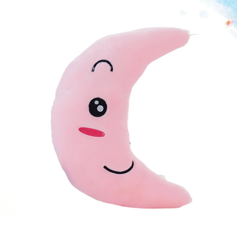 Led Glowing Moon Kissen Rosa Light Up Wurfkissen für Kinder Schlafzimmer Dekor Weihnachtsgeschenk Kissen Kissen