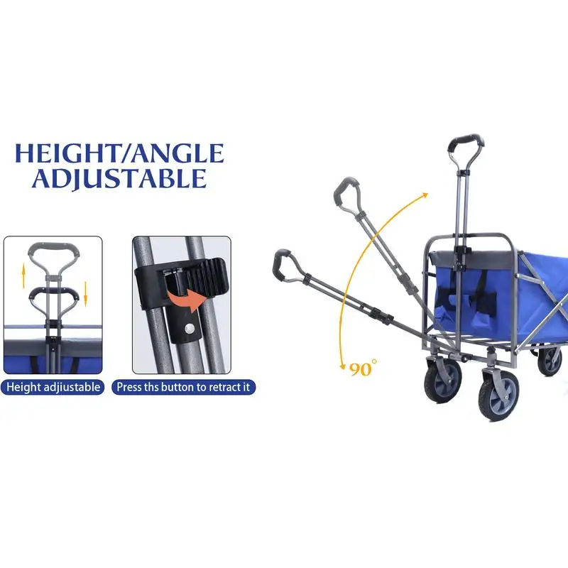 접이식 다용도 해변 트롤리 카트 - 야외 정원용 접이식 캠핑 웨건
