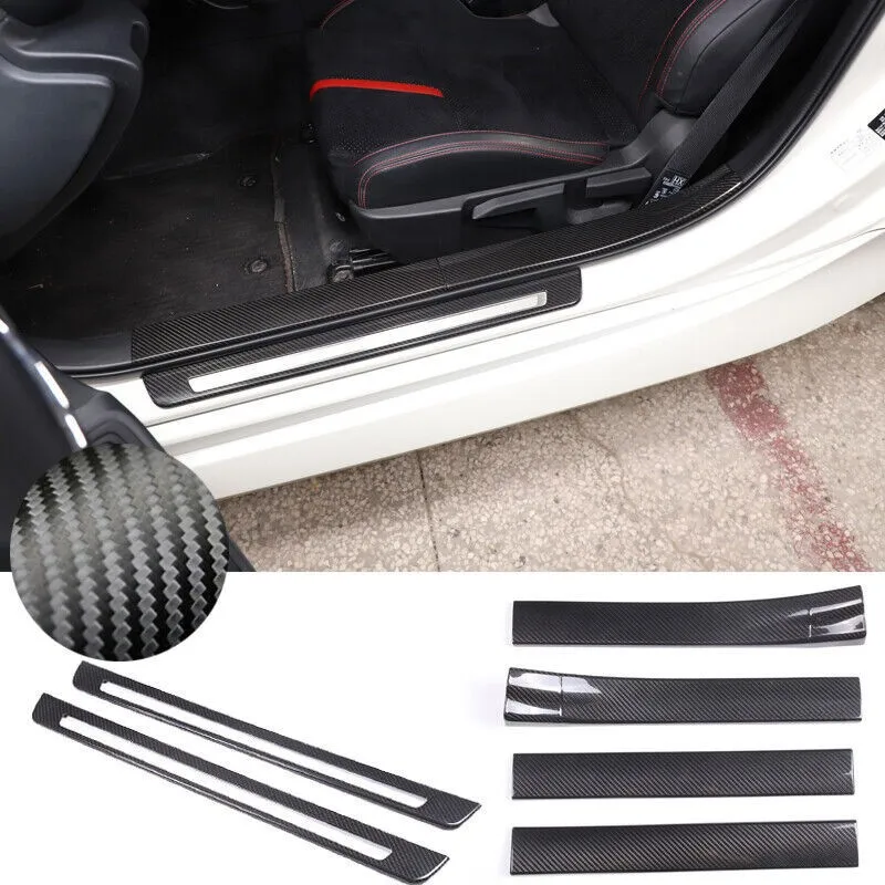 

Накладки на пороги из карбона для Toyota GR86 ZN8 Subaru BRZ ZD8 2022-26, защитные накладки на пороги, аксессуары для педалей.