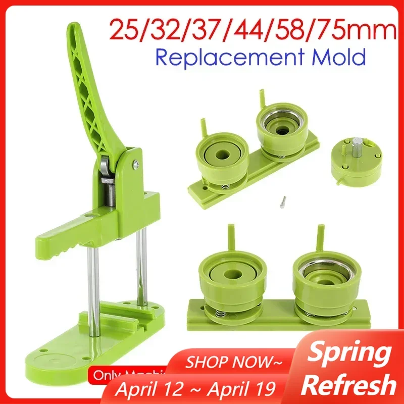 

25-75MM Badge Button Maker Machine Replacement Mold Sliding Style Badge Button Maker Machine Press Machine Bracket for DIY