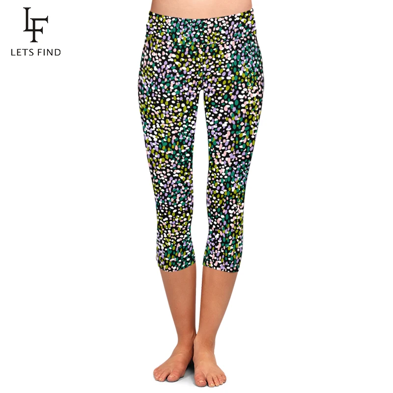 LETSFIND Summer New High Quaility Women Capri Leggings Fashion 3D Leopard Print Fitness Sexy Slim Stretch Mid-Calf 3/4 Pants