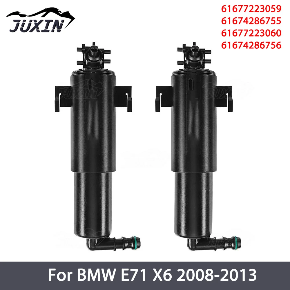 

Headlight Cleaner Headlamp Washer Nozzle Left & Right Black For BMW BMW E71 X6 2008-2013 61677223059 61677223060 61674286755