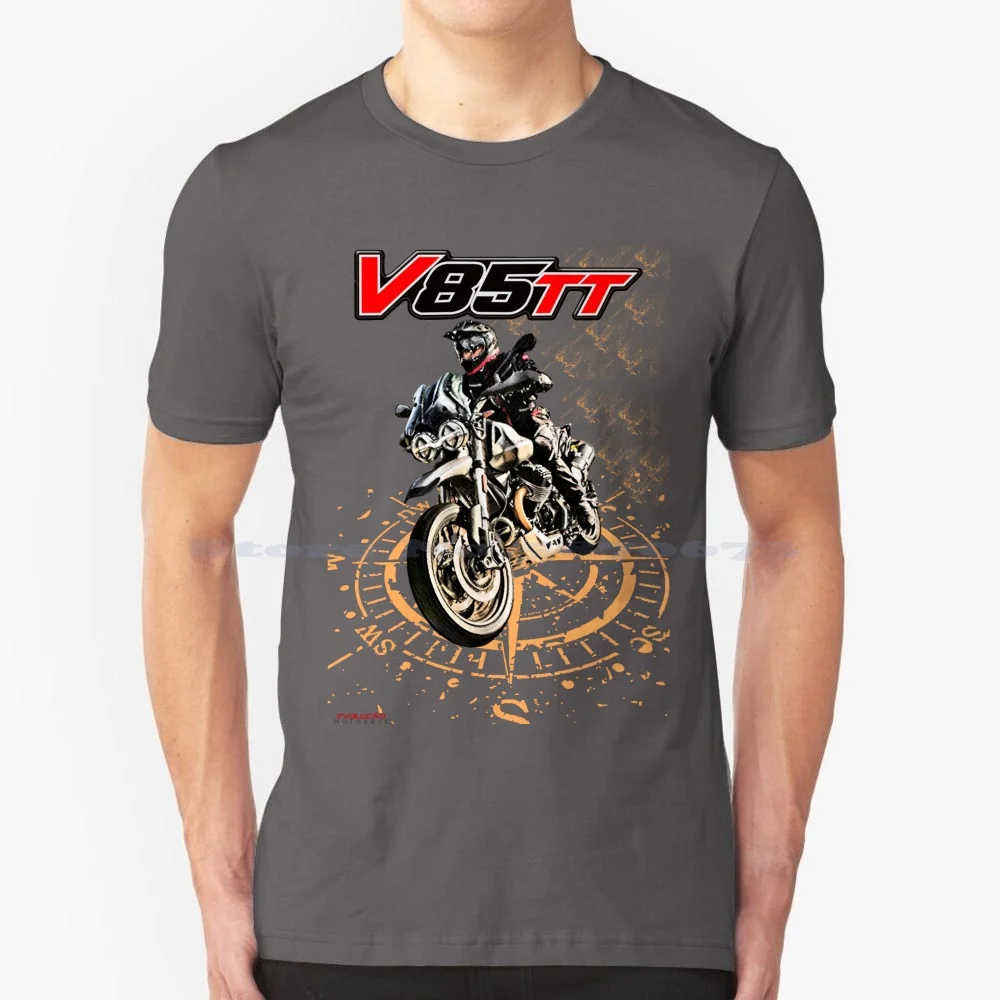 Футболка Moto Guzzi V85 Tt Windrose, футболка из 100% хлопка, Минималистичная Футболка Love Bikers, мотоциклов, эстетических мотоциклов Vsco