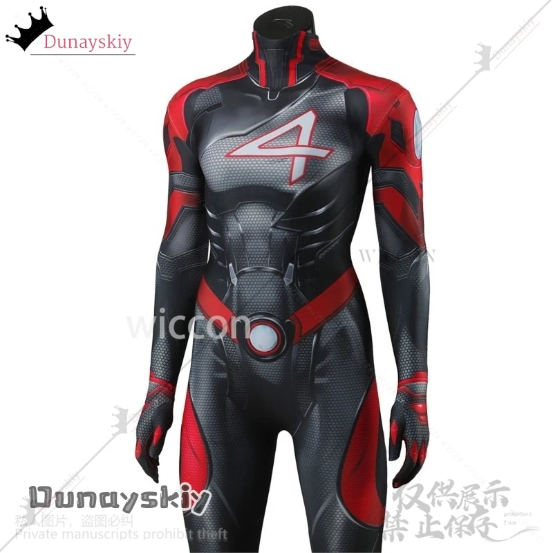 أزياء أنيمي لعبة المنافسين التأثيرية سوزان سو ستورم ريتشاردز باللونين الأسود والأحمر بدلة زنتاي المثيرة على الطراز القوطي الشرير جيراي كي كوسبف