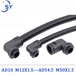 Corrugated Pipe Turning Joint Electric Box Waterproof Protection Cable Plastic Fixed Head AD13 AD15.8 AD18.5 AD21.2 AD25 L Type