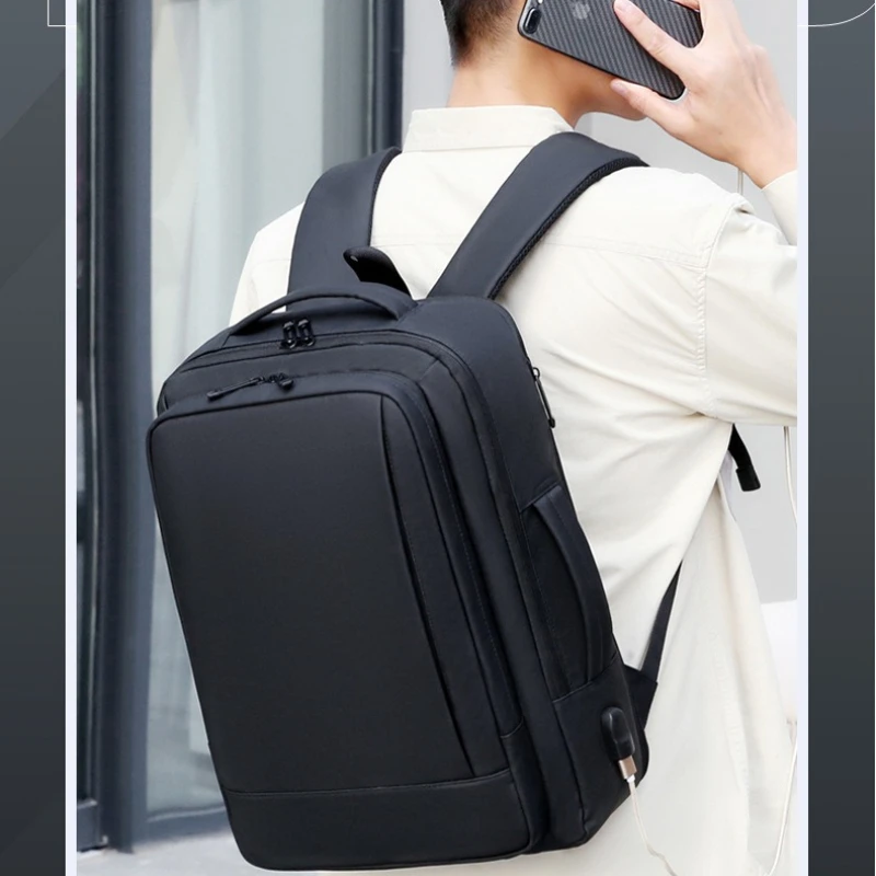 Charging Backpack, Shoulder Bag, Men’s Business/commuter Bag, Waterproof, Expandable, Laptop Bag, College Student Backpack. view 6