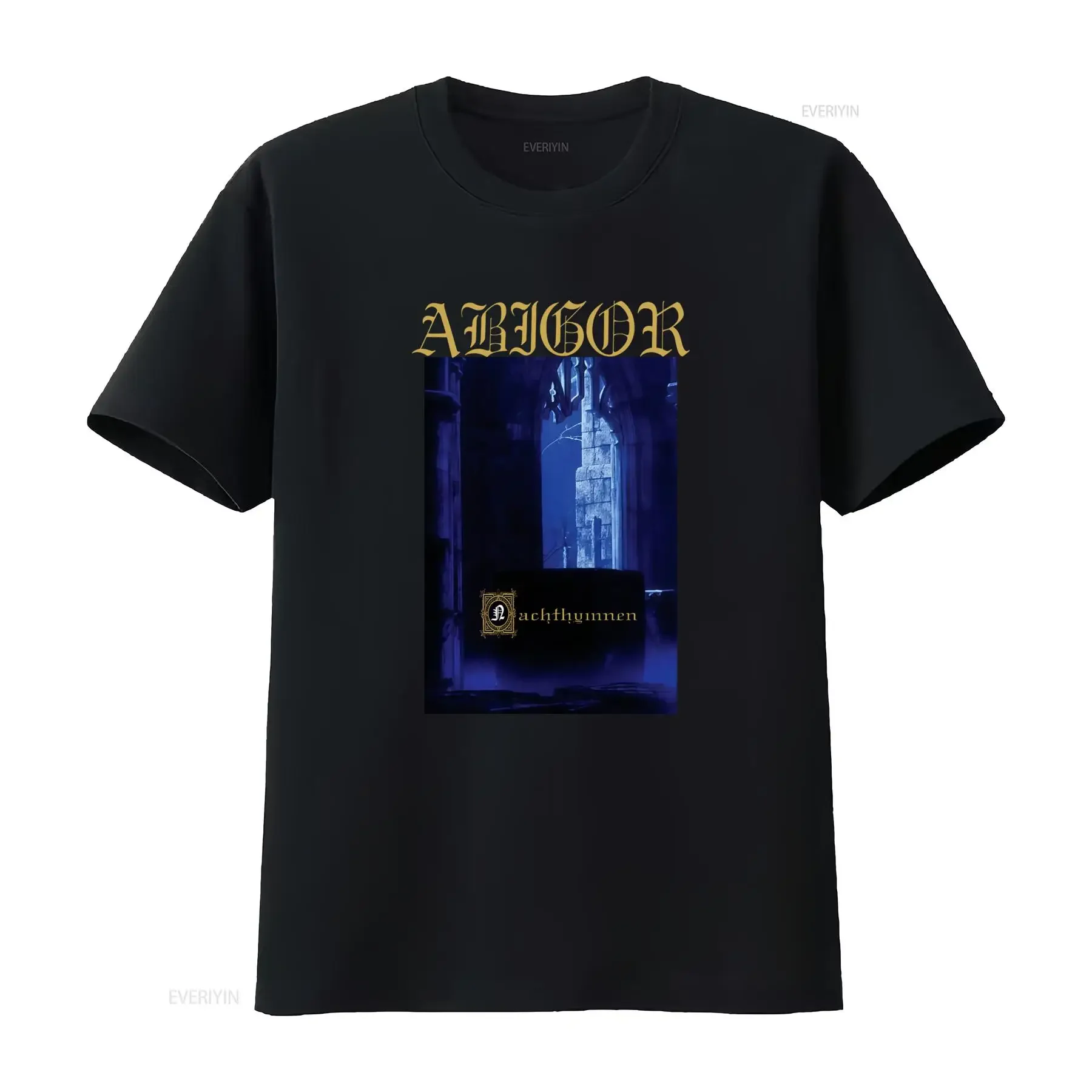 Abigor Nachthymnen Gothic Dark Fantasy T Shirt for Fans Black All Sizes Available vintage Washed streetwear Stretched Soft