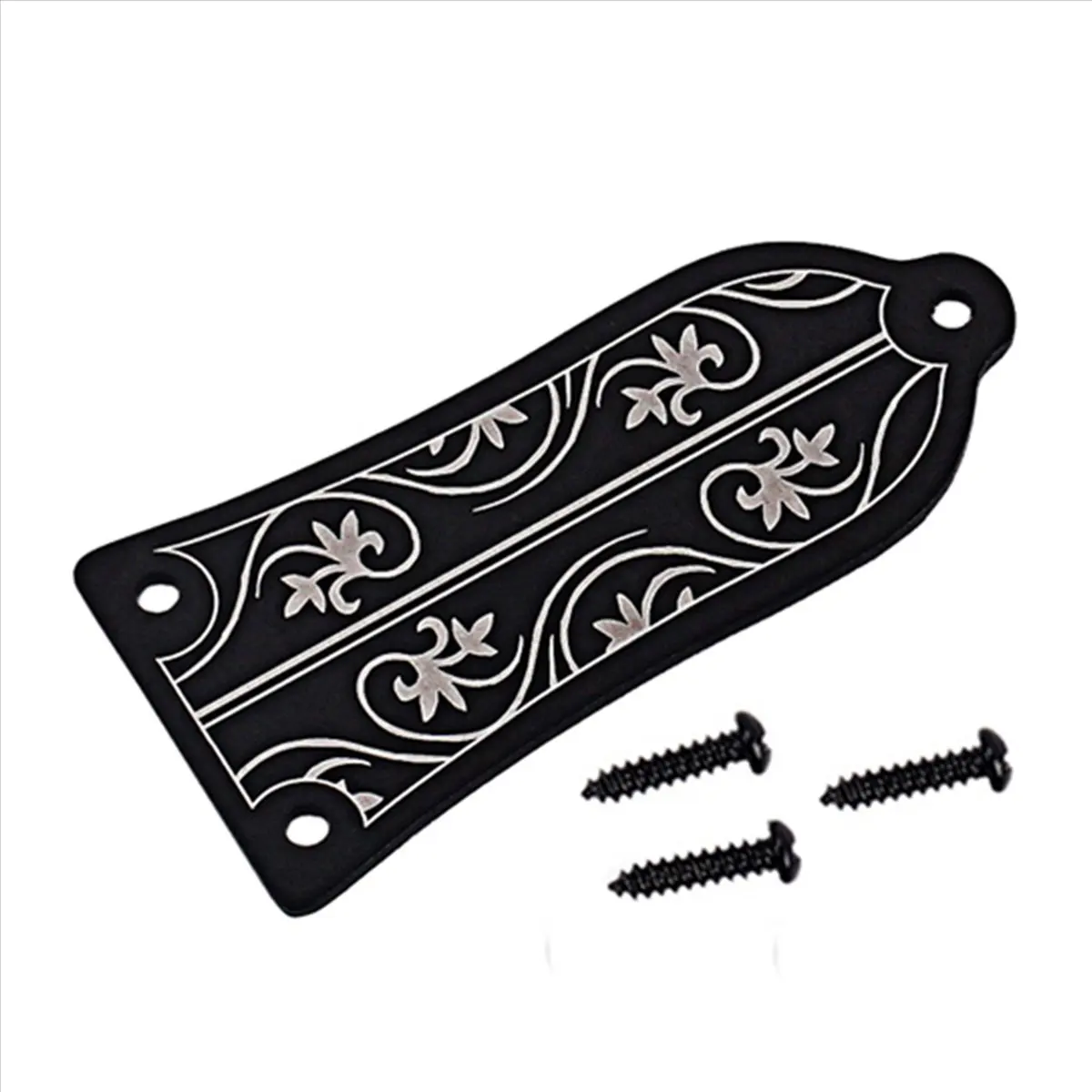 TUREBG 3X Guitar Truss Rod Cover GR34 Truss Rod Shape Case for Electric Guitar Les Paul Epiphone (Black)