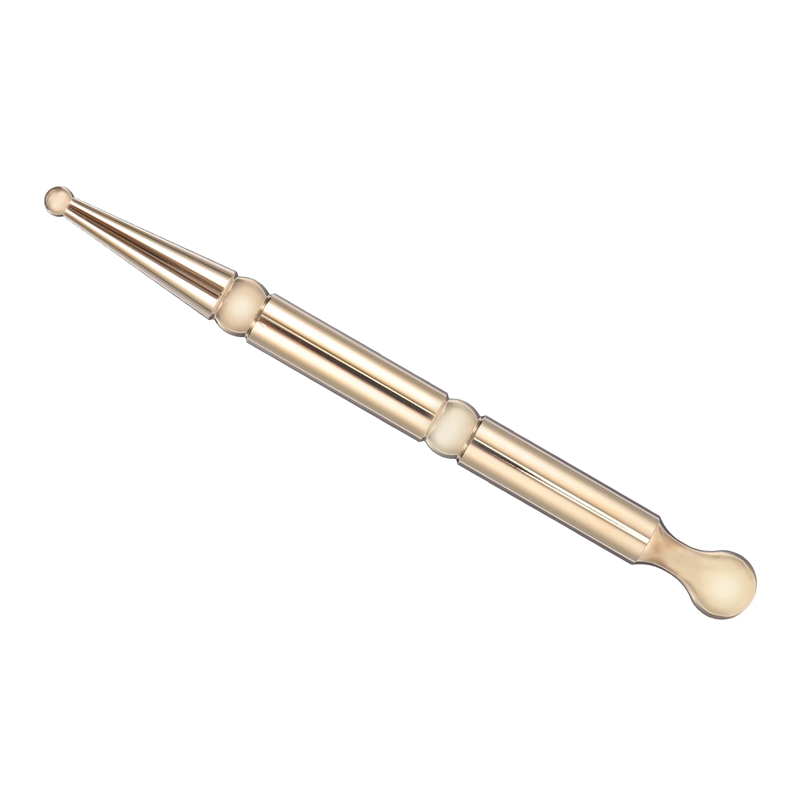 

Brass Acupressure Massager Self Care Stick for Face Body Foot Reflexology Pain Relief Manual Acupoint Therapy Tool