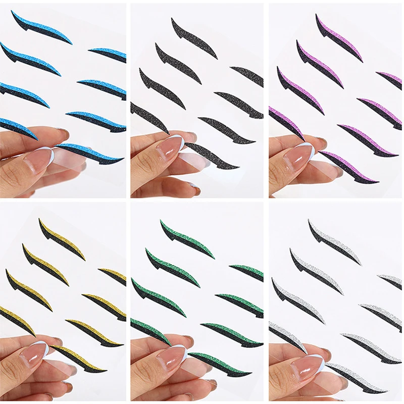 อายไลเนอร์สัก5คู่แบบชั่วคราวสติกเกอร์แต่งหน้าหลากสไตล์ใช้ทำอายแชโดว์เปลือย