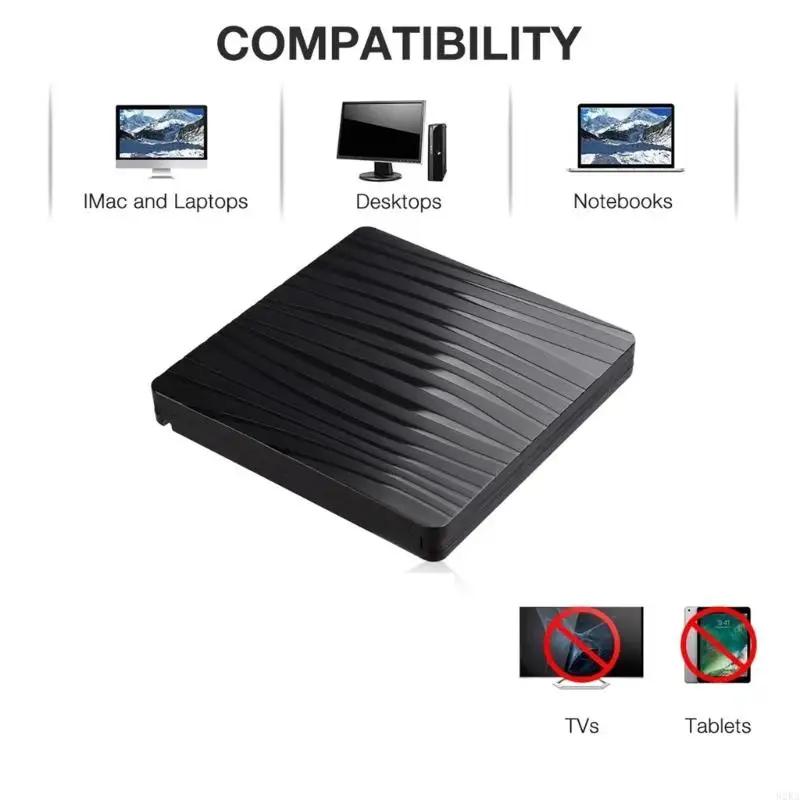 62KA External DVD USB Type C Portable DVD Player Burners Reader Writer