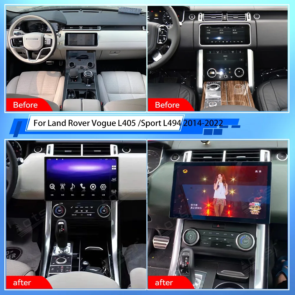 

13,3 дюйма для Land Rover Vogue L405 /Sport L494 2014-2022, автоматическое увеличение стереозвука до 2022, Android 11, головное устройство, навигация Multimedi