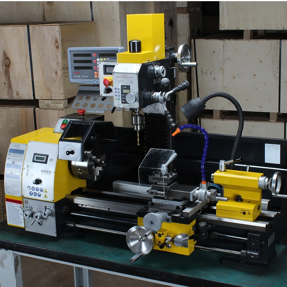 Multi-purpose Mini Lathe And Milling Machine manual lathe drill mill combo mini bench lathe big power 1.5KW