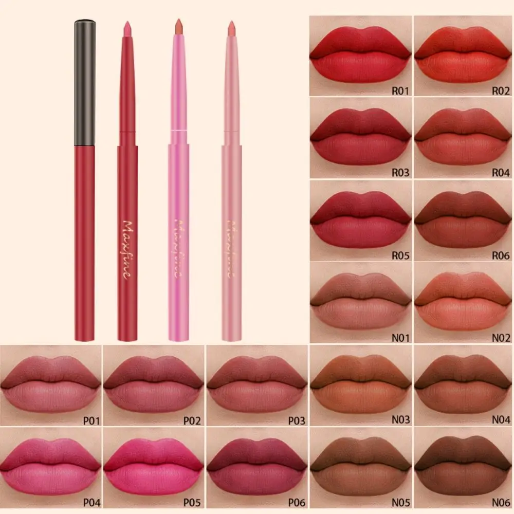 Lipliner Pencil Lasting Waterproof Pigment Matte Lipstick Pencils Velvet Lip Liner Pencil Outline Lips Contour Line Makeup