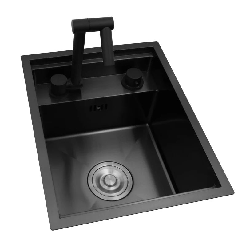 Invisible small sink single slot stainless steel bar counter Nakajima with cover folding sink mini vegetable