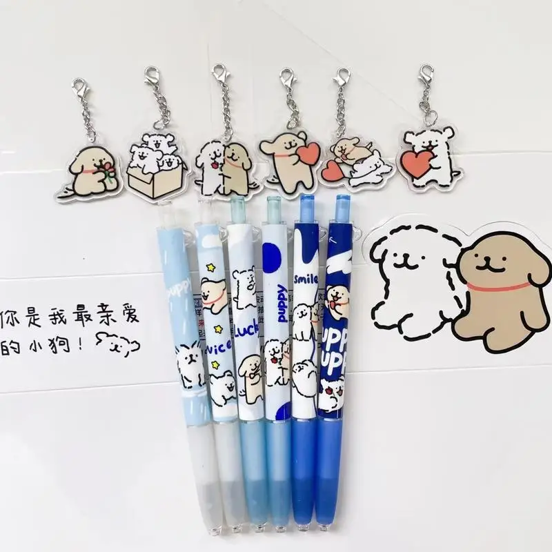 24pcs Line Puppy Gel Pen Kawaii Cartoon Pen Student Stationery Pen Wholesale