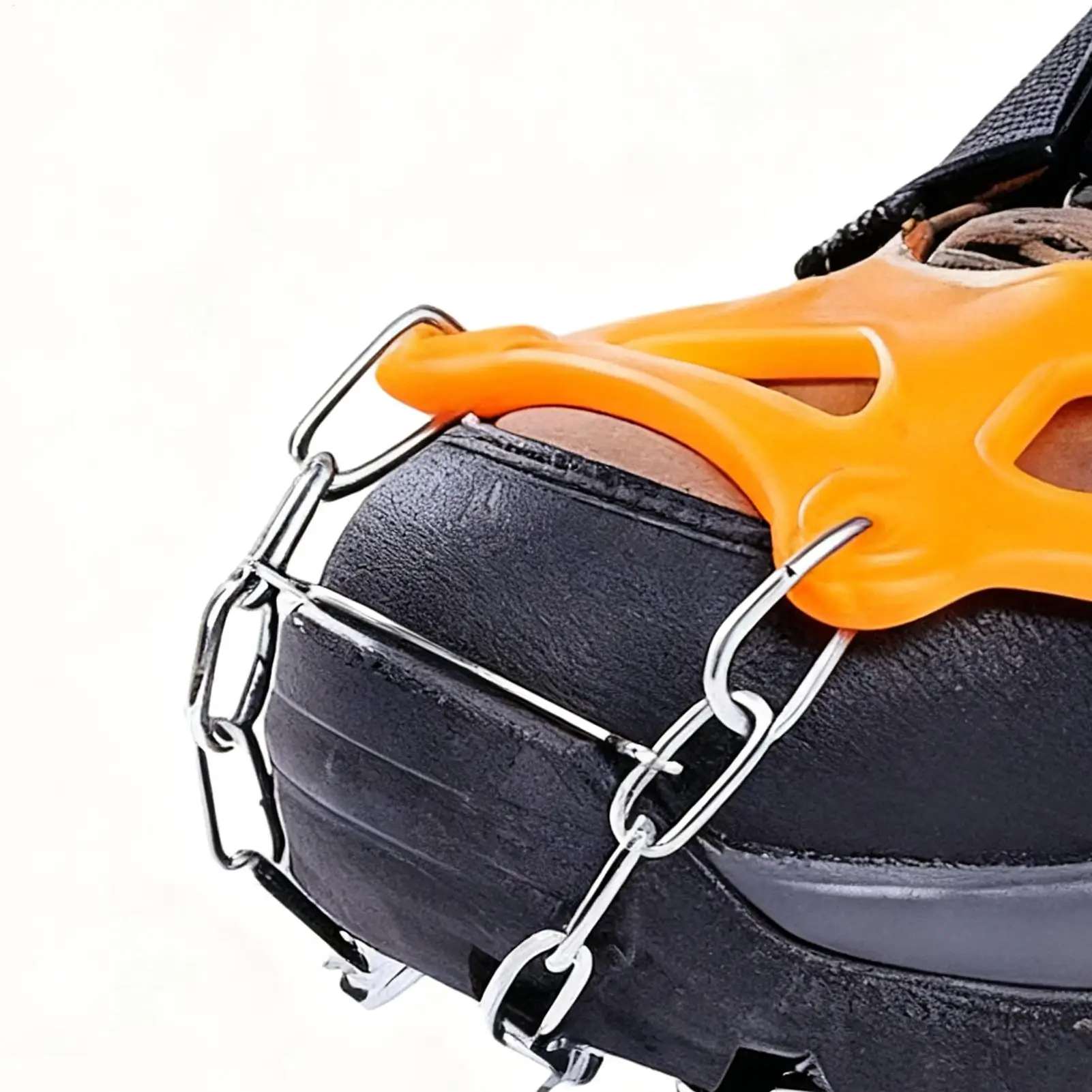 حذاء الجليد غير قابل للانزلاق من الفولاذ المقاوم للصدأ، حذاء الثلج والثلج لصيد الأسماك والمشي وتسلق الجبال والمشي لمسافات طويلة والسفر والتسلق