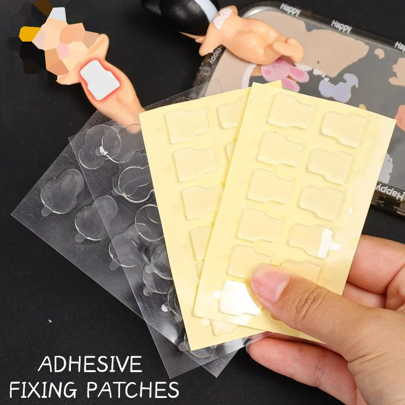 Transparent Acrylic Adhesive Stickers Home Decoration Strong Fixed Nano Gel Sticky Wall Mounting Tape Patch for Mini Dolls