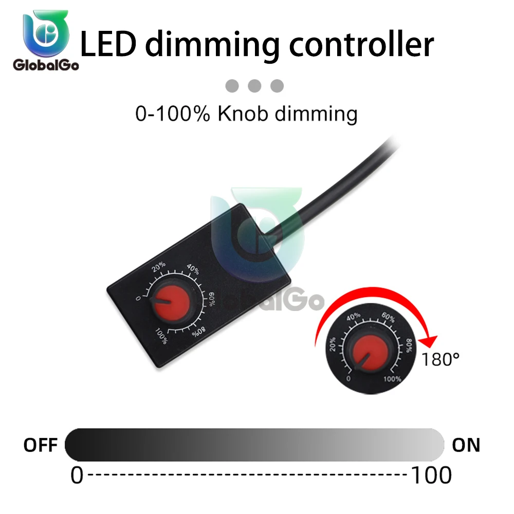 Electronic Potentiometer Knob 0-10V 1-10V Dimmer Controller Switch Digital Mini LED Light Driver Dimmers for Grow Light