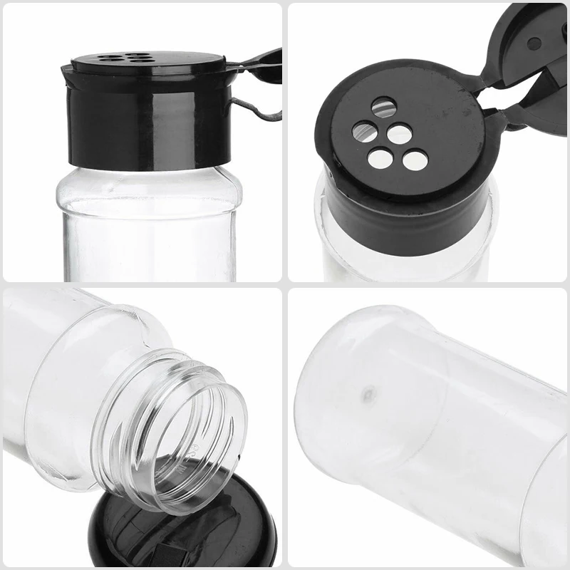 5/10/15/20PC Jars for Spices Kitchen Salt Shaker 100ML Spice Containers for Condiments Barbecue Seasoning Shaker Bottles