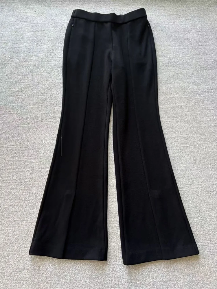 سوزان فايون عادية بلا التخسيس عالية الخصر مايكرو متوهج السراويل الخريف الشتاء تسع نقاط المحاصيل السراويل بسيطة Sli سبليت D...