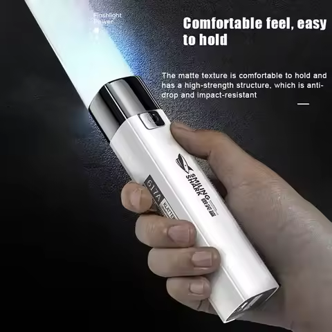 2 IN 1 400LM Mini Torch Power Bank Ultra Bright Tactical LED Flashlight Outdoor Lighting 3 Modes With USB Charging Cable