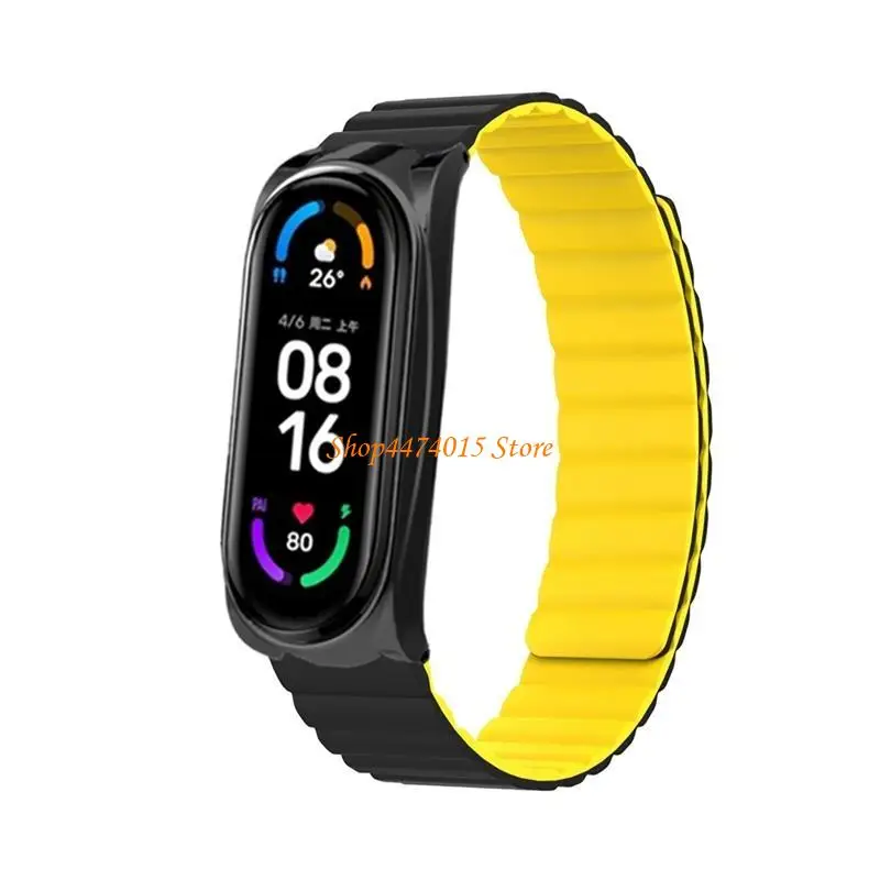 K1AA Силиконовый спортивный ремешок, совместимый с полосой 6/5/4/3 Wwatch Flist Soft Loop Магнитный браслет заменить