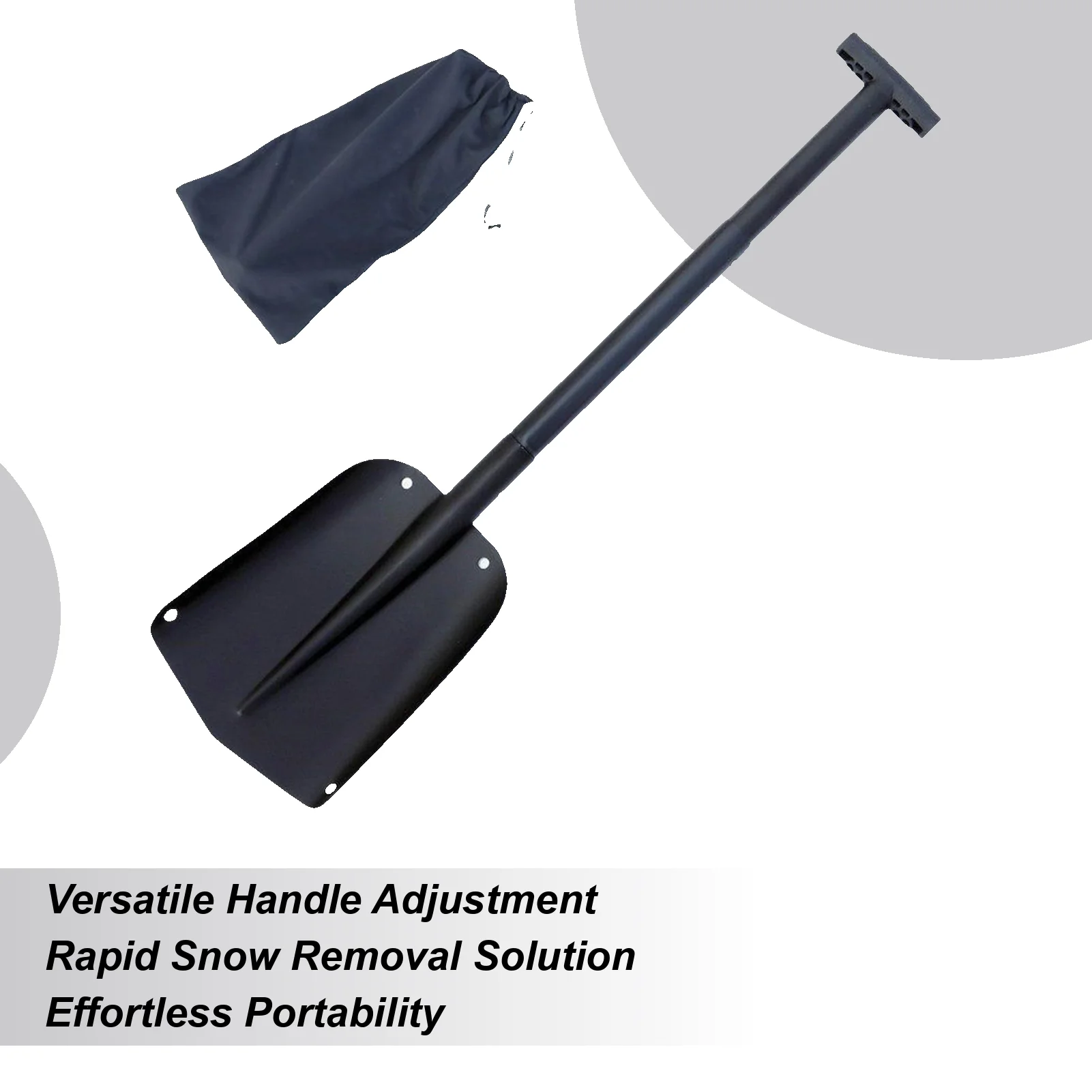 

Сверхмощная лопата для снега, телескопическая лопата для переноса садовой совок для раскопок почвы для домашнего ухода, менеджера собственности, ґрунтового аппарата