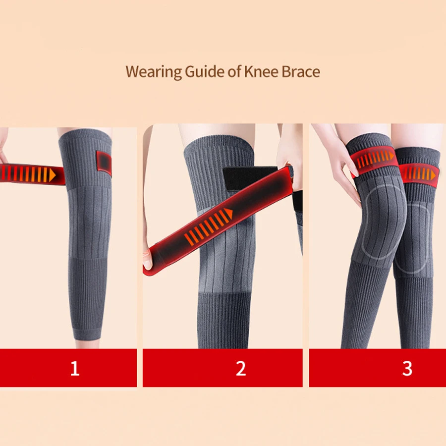 Ginocchiere legate, scaldamuscoli estesi, ginocchiere spesse antiscivolo per uomini che donne