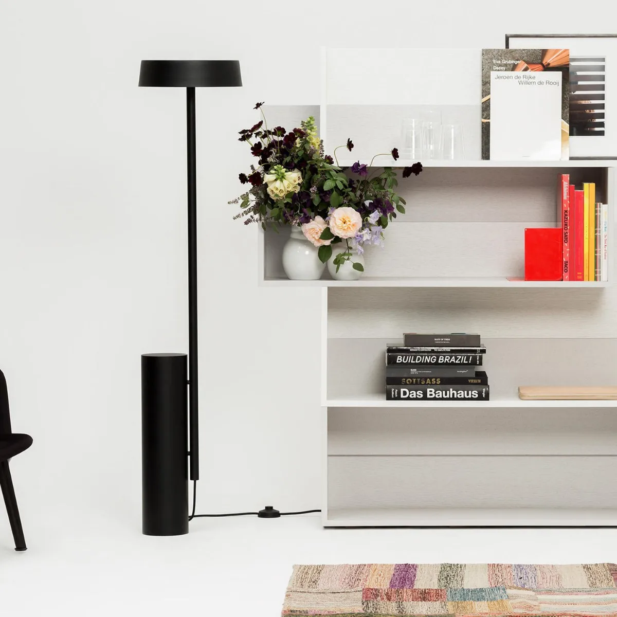 Simple marble vertical model room living room study reading dimming floor lamp