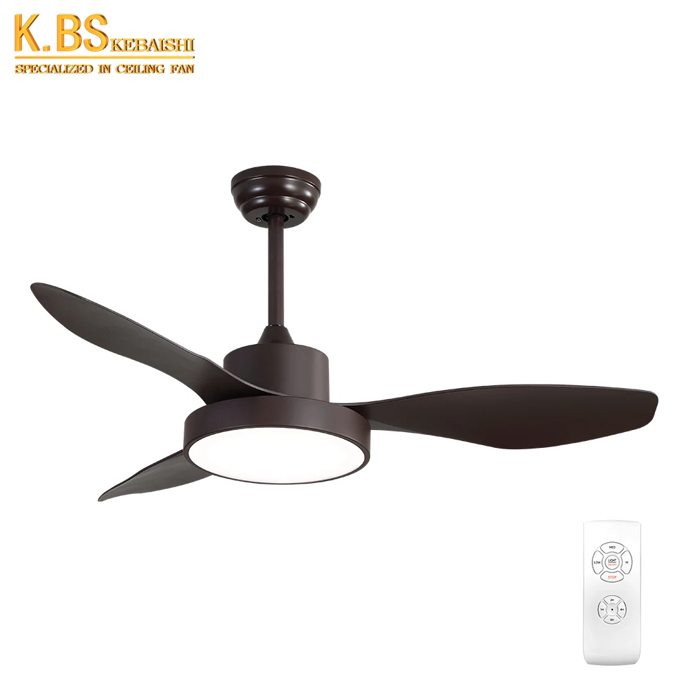 Factory 47 Inch Bldc 3 ABS Blade Led Ceiling Indoor Fan with Remote Control  Electric Ceiling Fan with Light