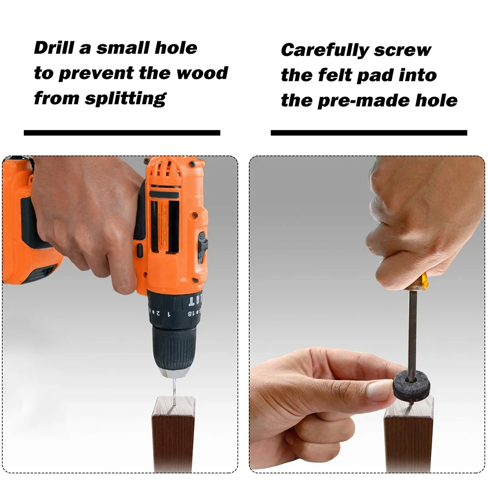 

24mm Heavy Duty Furniture Leg Pads 20pcs Nail-On Silent Anti- Protectors Table Chair Glide Bottom Hardware