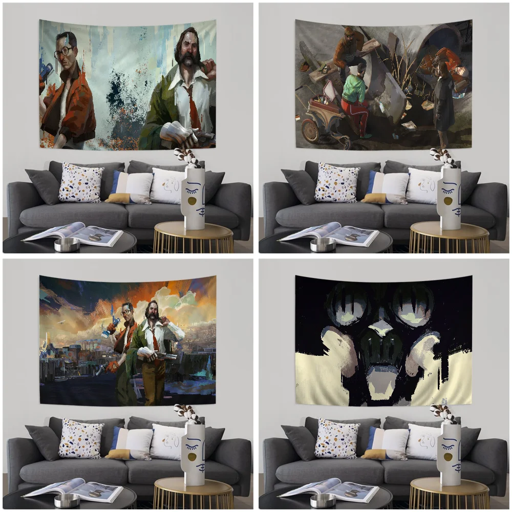 Disco Elysium Game Chart Tapestry Art Science Fiction Room Home Decor Cheap Hippie Wall Hanging