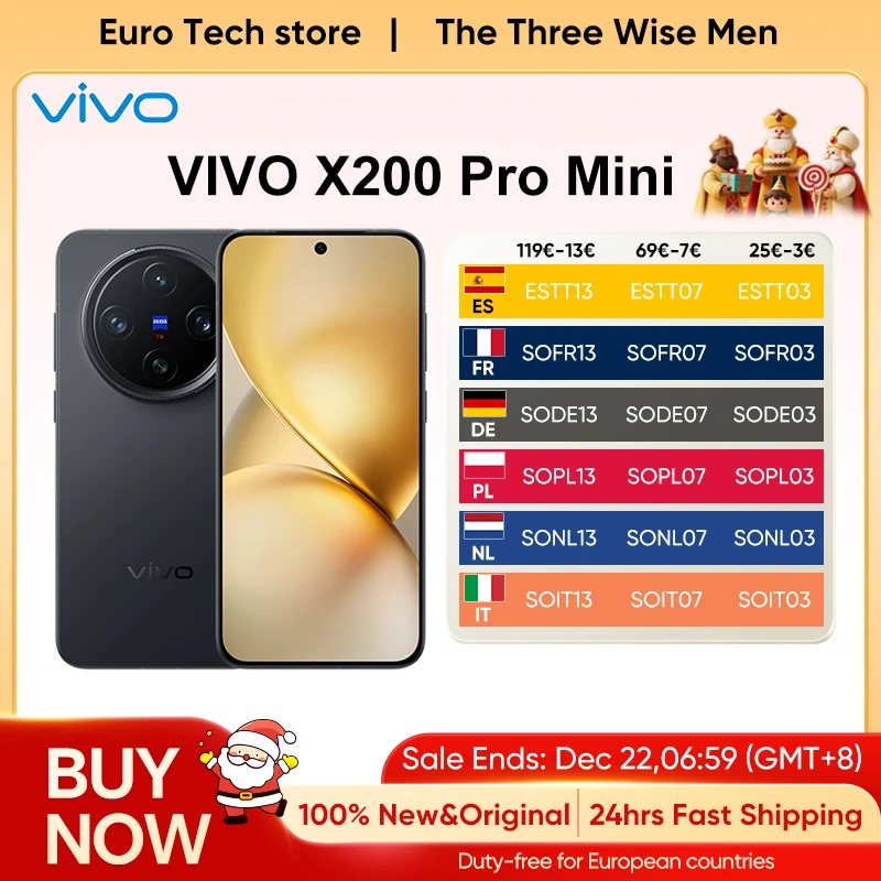 Vivo X200 Pro Mini OriginOs 5 6.31 "AMOLED 120HZ affichage dimension OTA 5700mAh 90W 50MP caméra prise en charge Google CN Version VIVO nouveau