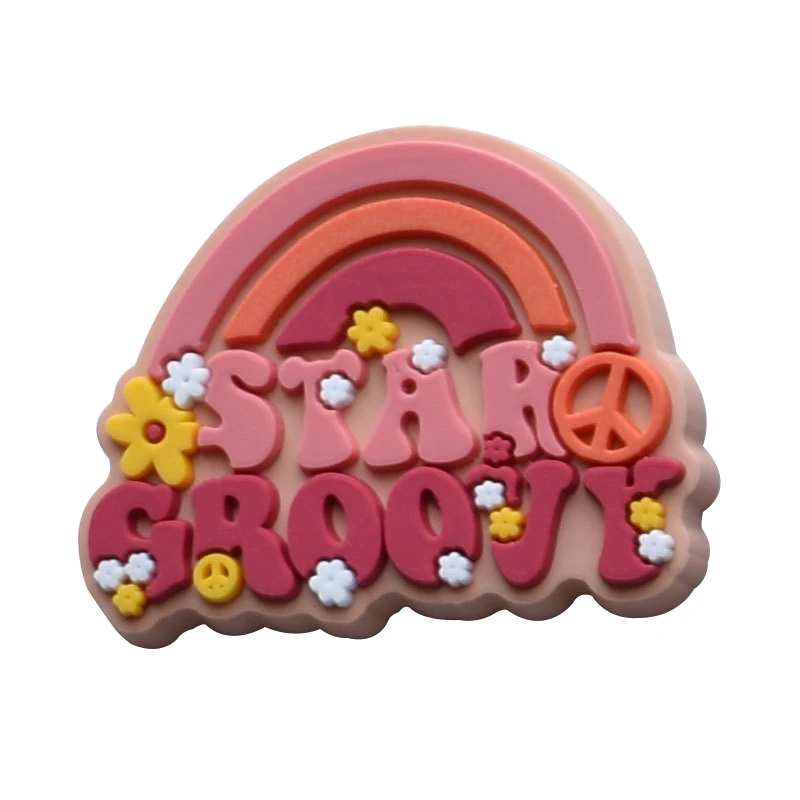 Hete Verkoop 1 Stuks Pvc Schoen Bedels Voor Crocs Accessoires Vrede Badge Vrouwen Klompen Gesp Kids Pins Decoratie Jeans Feest Gunsten