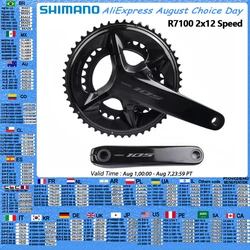 Shimano 105 R7100 2x12S Crankset 50-34T/52-36T Double Chainring 165mm/170mm/172.5mm/175mm Crank For Road Bike Bicycle Crankset