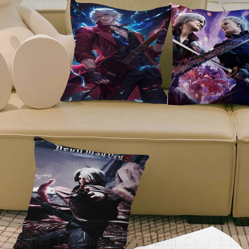 

D-Devil May Cry-S45*45cm Cushion Cover Pillow Cover Decor Pillowcase Home Pillowcase For Couch Pillow