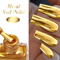 LILYCUTE-esmalte de uñas metálico con espejo, 7ml, efecto cromado superbrillante, barniz de secado rápido para decoración de uñas, bricolaje, sin necesidad de lámpara, botella de vidrio