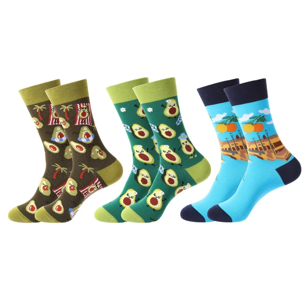 Fruit Mid Tube Trendy Socken für Männer, Ins europäische und amerikanische trendige Mid Tube Socken für Frauen, Baumwollsocken, lange Socken