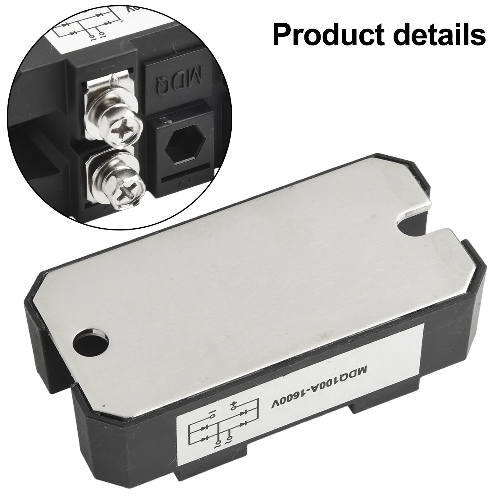 MDQ 100A 1600V Metal Enclosed Bridge Rectifier Designed for Single Phase Rectification and Optimal Heat Management