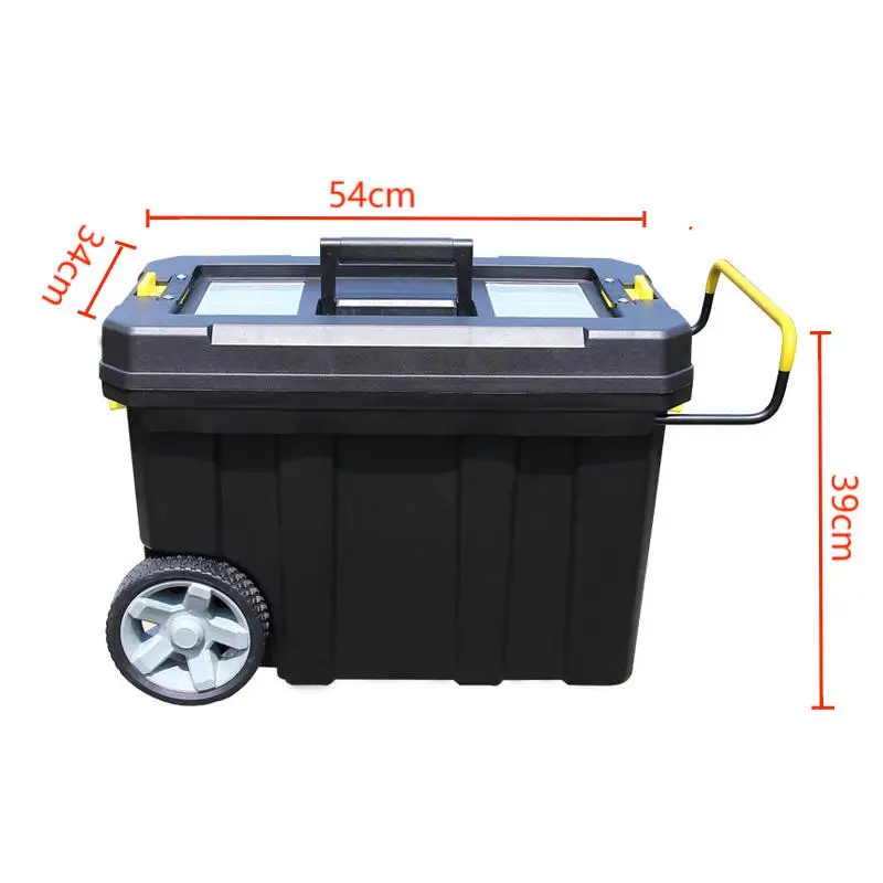 Multifunctional Pull Rod Toolbox With Wheels High-capacity Plastic Tool Box Repair Tool Storage Cases Hardware Tool Organizers